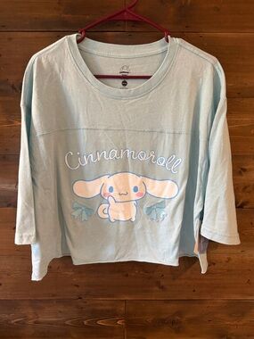 Sanrio Cinnamoroll Pastel Blue Pullover with Pink & Cream Graphic